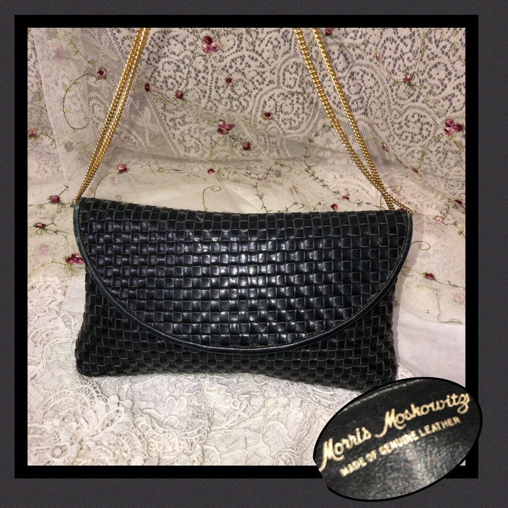 Morris Moskowitz Vintage Woven Leather Evening Bag